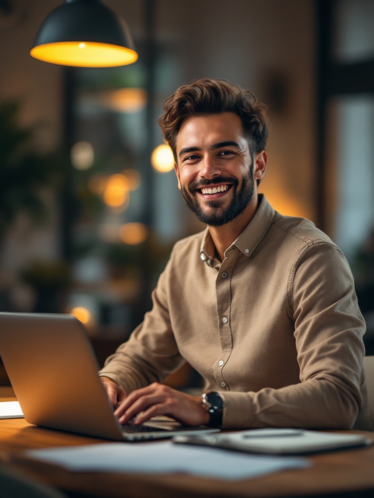 Business owner establishing corporate accounts