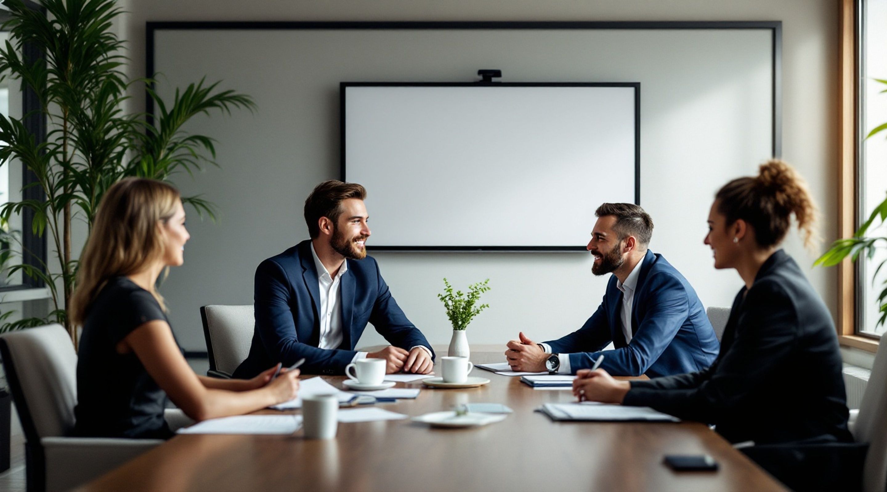 Business team planning growth and credit strategy
